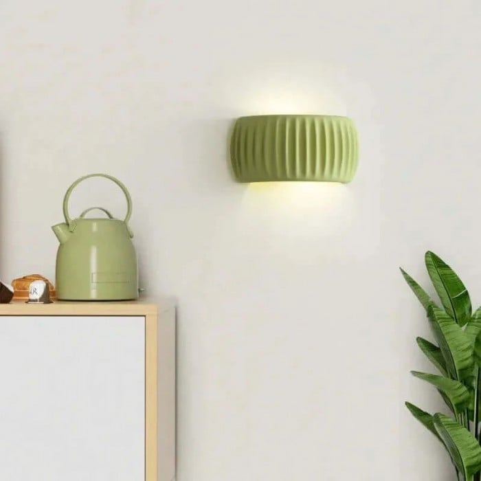 Modern Art Deco Resin Ribbed Wall Sconce HL225