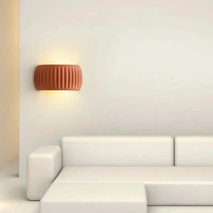 Modern Art Deco Resin Ribbed Wall Sconce HL225