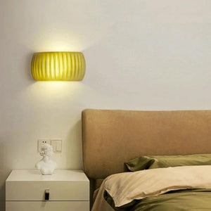 Modern Art Deco Resin Ribbed Wall Sconce HL225