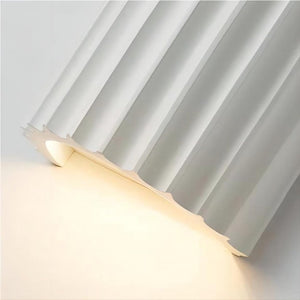 Modern Fluted Wall Light in Colourful Ribbed Resin Design