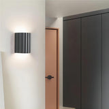 Modern Fluted Wall Light in Colourful Ribbed Resin Design