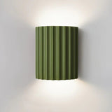 Modern Fluted Wall Light in Colourful Ribbed Resin Design