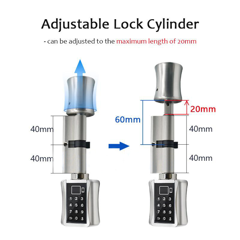 Multi-Functional Biometric Cylinder Smart Door Lock