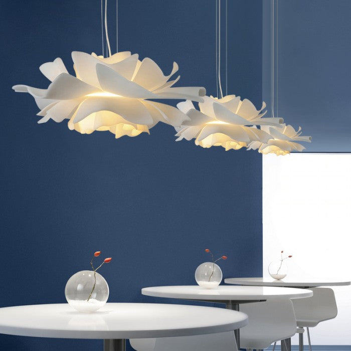 Nordic White Flower Pendant Light Modern Ceiling Fixture