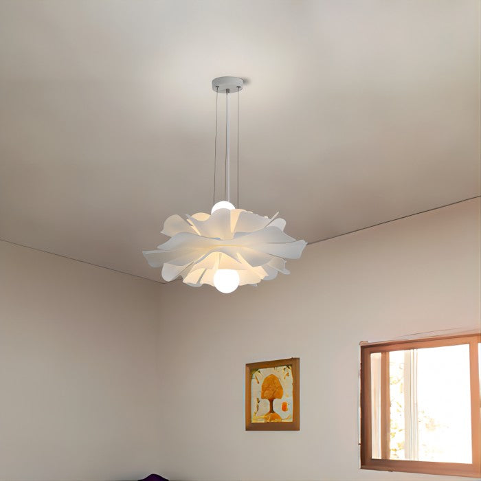 Nordic White Flower Pendant Light Modern Ceiling Fixture