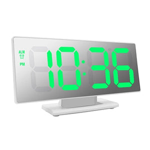 LED Mirror Digital Alarm Clock Electronic Watch Multifunction