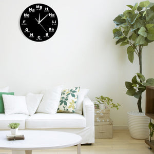 Periodic Table Of Elements Wall Art Chemical Symbols Wall Clock