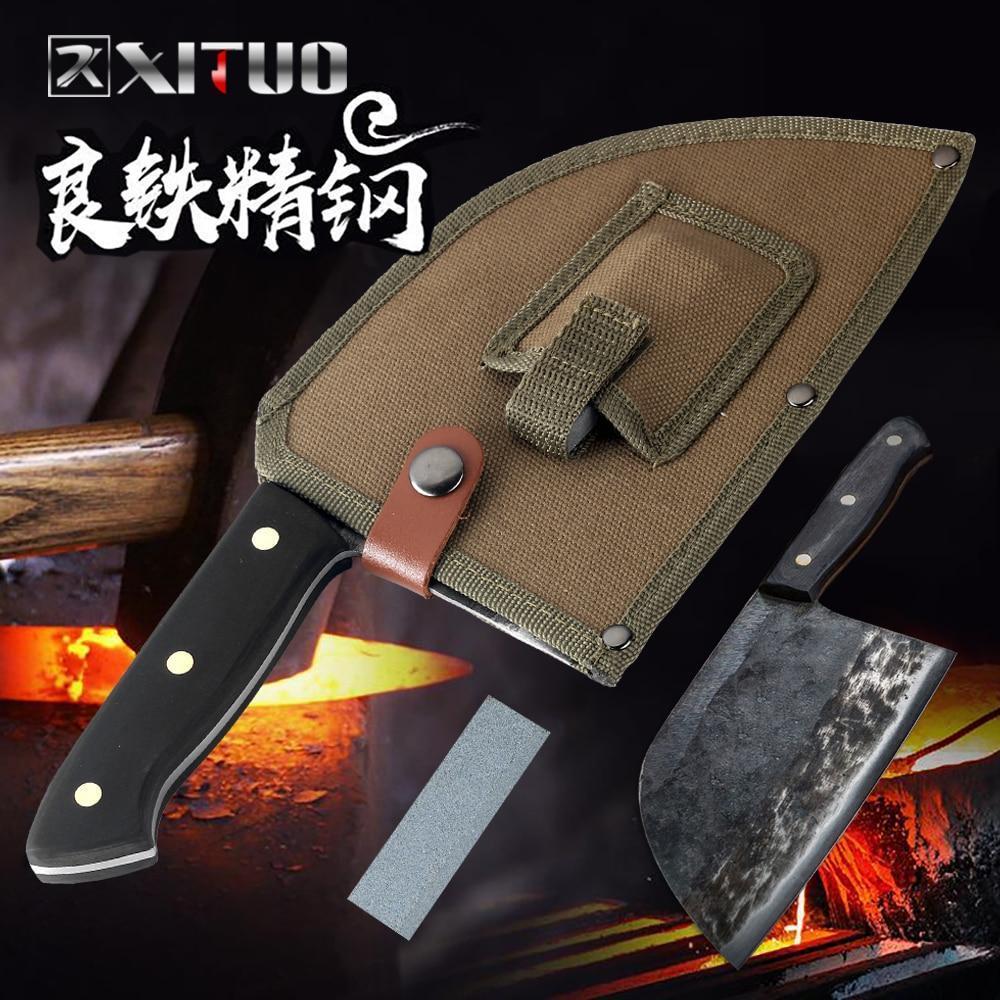 Chef'S Cleaver For Meat Cutting, Hand-Forged Stainless Steel