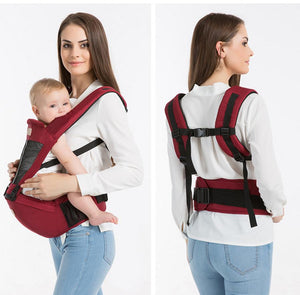 3 In 1 Ergonomic Kangaroo Baby Carrier, Newborn Baby Waist Stool Breathable Backpacks Carriers