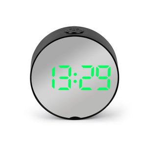 Digital Mirror LED Alarm Clock Night Lights Thermometer