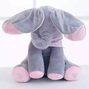 Baby Peek-A-Boo Singing Elephant Plush Toy Educational Electric