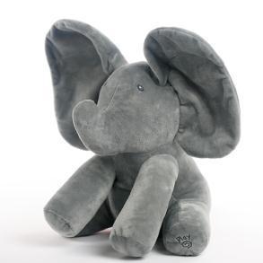 Baby Peek-A-Boo Singing Elephant Plush Toy Educational Electric
