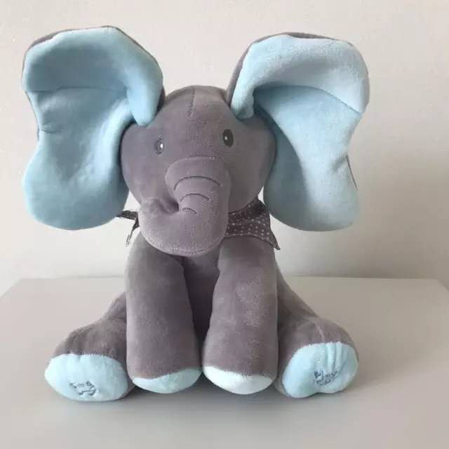 Baby Peek-A-Boo Singing Elephant Plush Toy Educational Electric