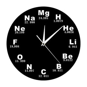 Periodic Table Of Elements Wall Art Chemical Symbols Wall Clock