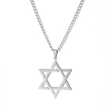 Stainless Steel Star Pendant Necklace for Men and Women