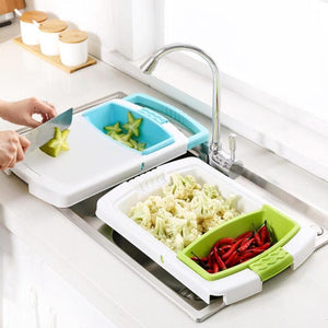 4-In-1 Over-The-Sink Cutting Board, Kitchen Drain Cutting Board