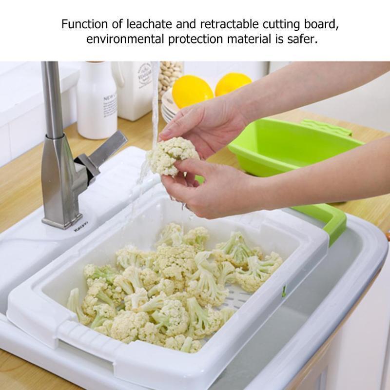 4-In-1 Over-The-Sink Cutting Board, Kitchen Drain Cutting Board