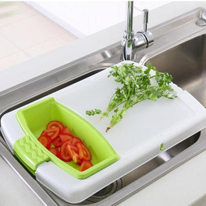 4-In-1 Over-The-Sink Cutting Board, Kitchen Drain Cutting Board