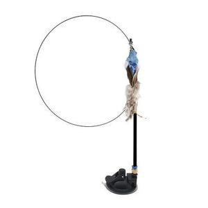 Interactive Cat Toy With Feather Bird And Bell