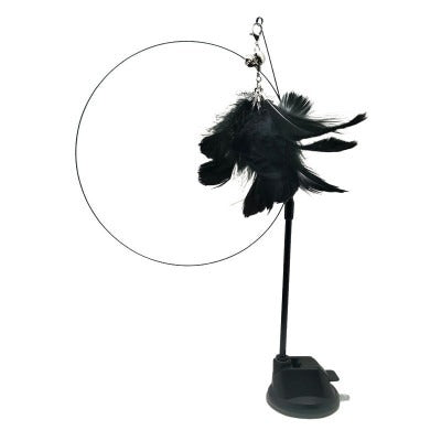 Interactive Cat Toy With Feather Bird And Bell