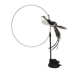 Interactive Cat Toy With Feather Bird And Bell