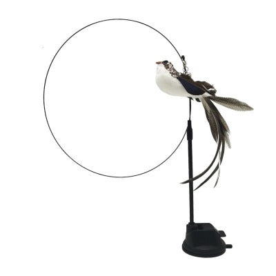 Interactive Cat Toy With Feather Bird And Bell