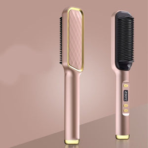 Multifunctional Hair Straightener Brush With Lcd Display