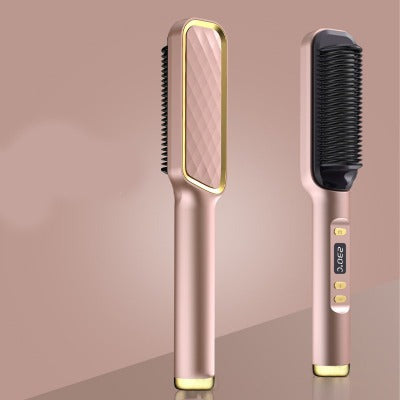 Multifunctional Hair Straightener Brush With Lcd Display
