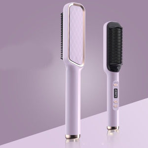 Multifunctional Hair Straightener Brush With Lcd Display
