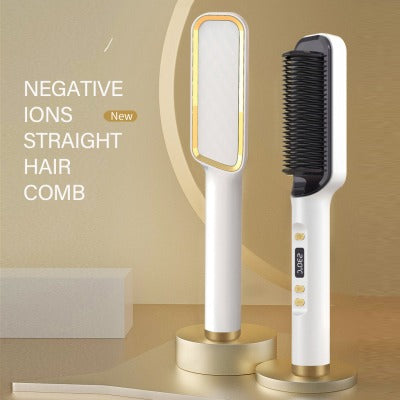 Multifunctional Hair Straightener Brush With Lcd Display