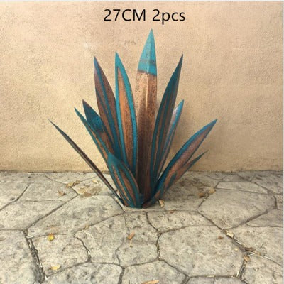 Metal Agave Plant Sculpture For Outdoor Patio Garden
