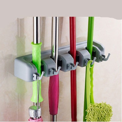 Wall-Mounted Multi-Functional Mop And Broom Holder