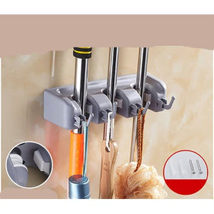 Wall-Mounted Multi-Functional Mop And Broom Holder