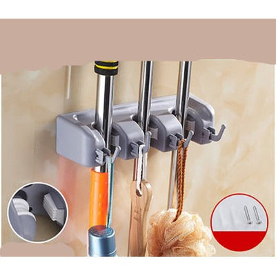 Wall-Mounted Multi-Functional Mop And Broom Holder