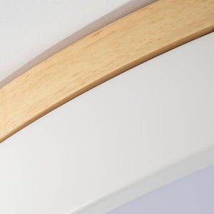 Modern White Wooden Round LED Ceiling Light