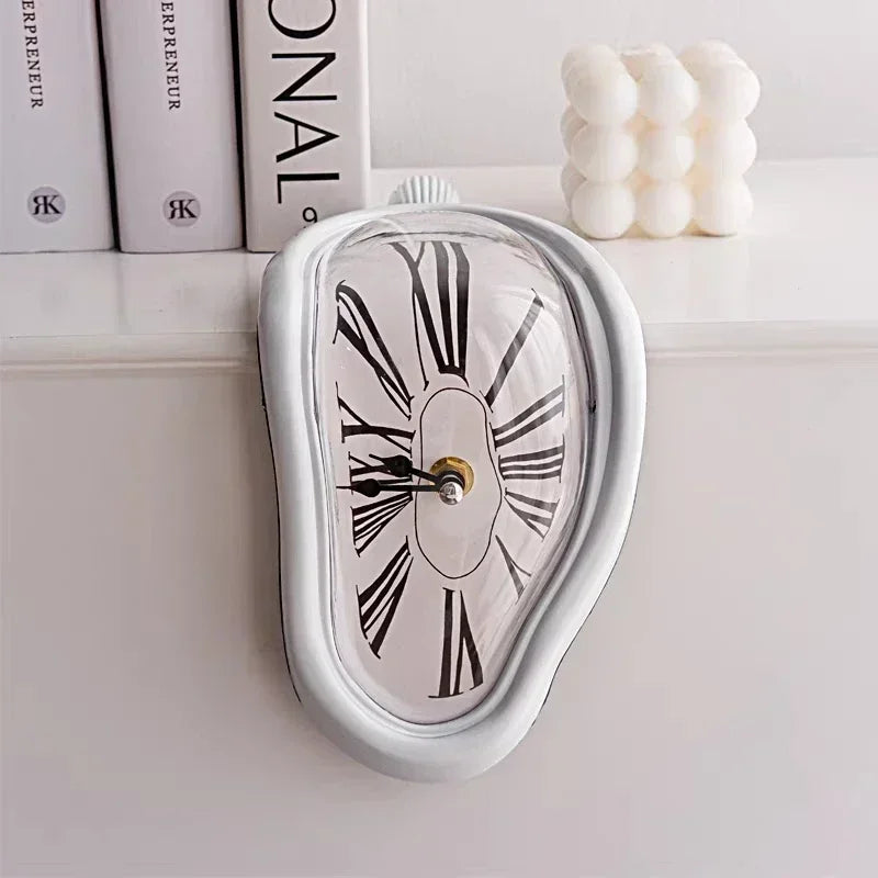 Surreal Melting Wall Clock with Roman Numerals Quartz Movement