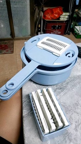 Stainless Steel Mandoline Slicer with Adjustable Thickness photo review