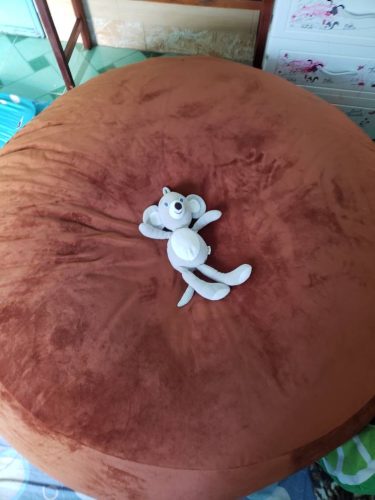 Comfy & Relaxing 7Ft Oversized Fur Bean Bag Chair Cover photo review