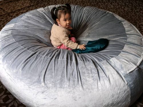 Comfy & Relaxing 7Ft Oversized Fur Bean Bag Chair Cover photo review