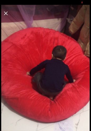 Comfy & Relaxing 7Ft Oversized Fur Bean Bag Chair Cover photo review