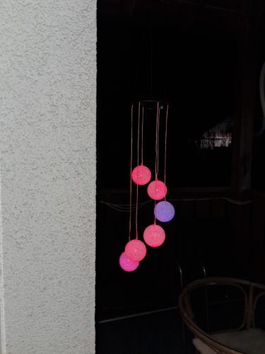 Solar Powered LED Wind Chimes for Indoor & Outdoor Use photo review