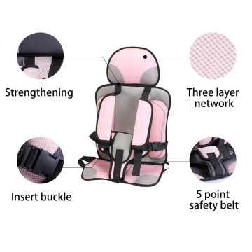 Portable Booster Seat Baby Car For Travel - Suitable For Children Aged 3-12