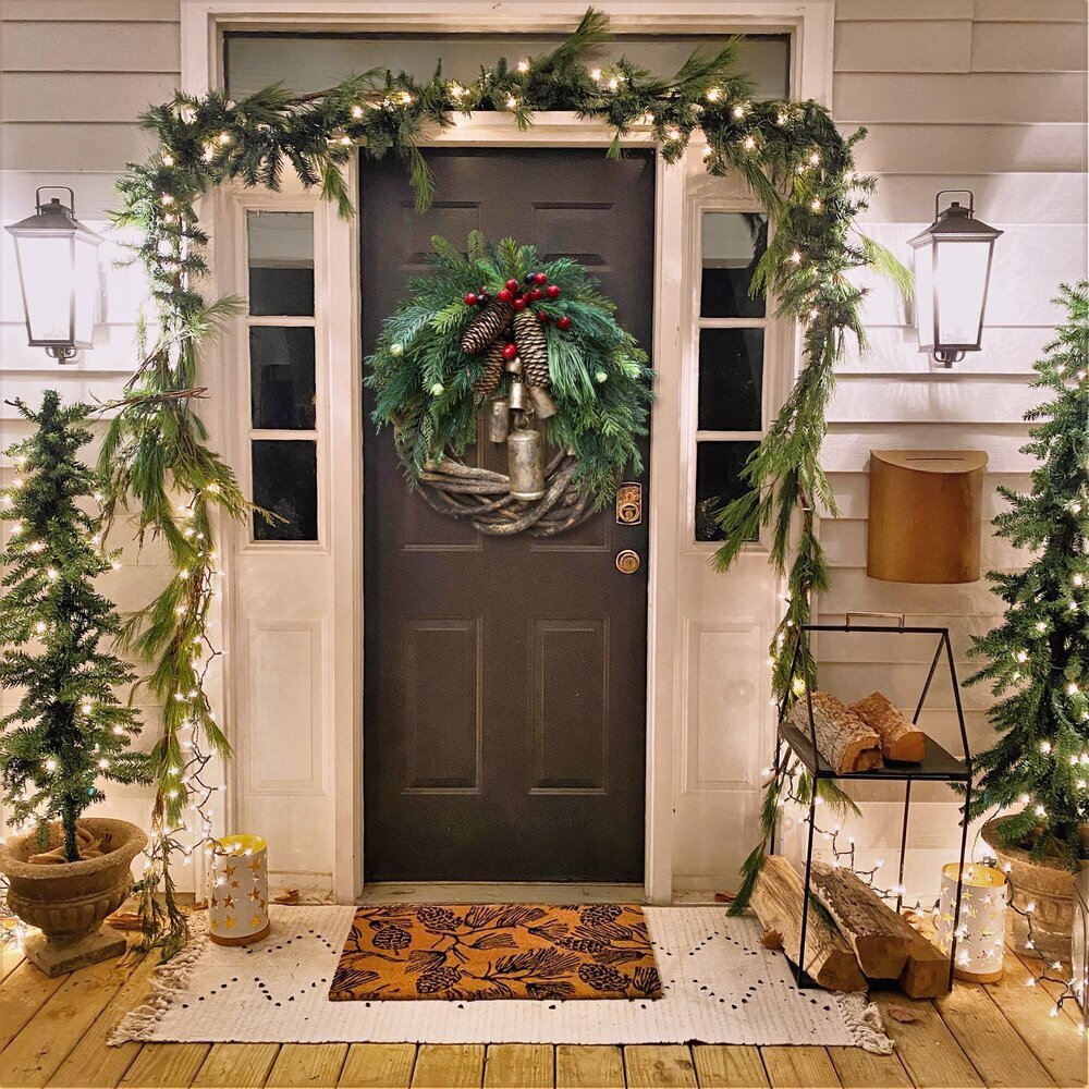 Farmhouse Christmas Wreath, Boho Wreath, Holiday Wreath