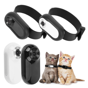 HD 1080P Pet Collar Camera, HD WiFi Pet Camera with 8GB SD Card, Mini Action Camera with Video Record, Pet Tracker Collar