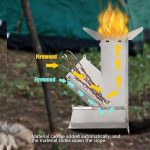 Portable Outdoor Rocket Wood Burning Stove Heater