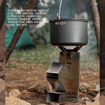 Portable Outdoor Rocket Wood Burning Stove Heater