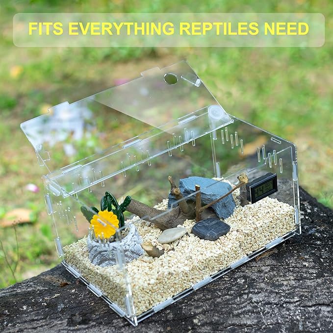 Premium Pvc Transparent Reptile Enclosure Terrarium Tank